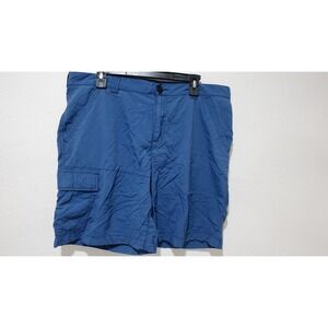 Columbia PFG Cargo Shorts Mens 38 Blue Pockets Omni Shade Hiking Outdoors